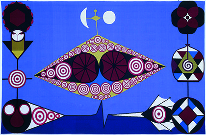 Tapestrie, The God's Eye, Gobelin. Erich Engelbrecht, Melle, Fougis